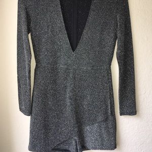 Black/Silver Sparkled Romper